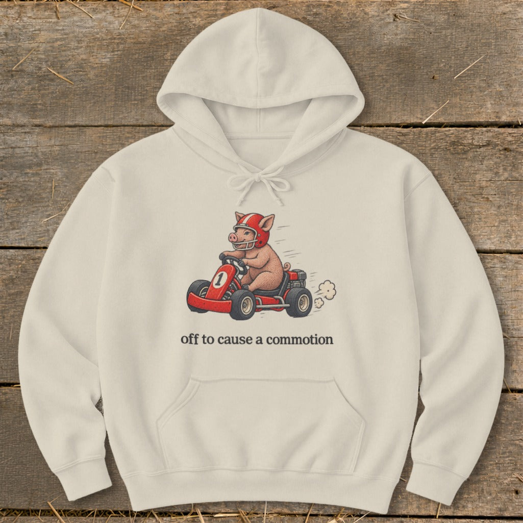 Off To Cause a Commotion Hoodie