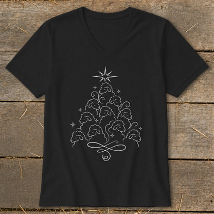 Elegant Sheep Tree V-neck