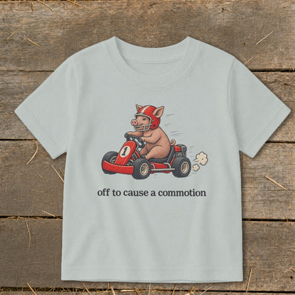 Off To Cause a Commotion Toddler Tee