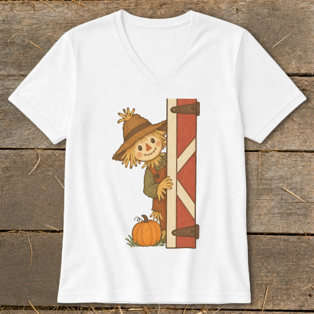 Peeking Scarecrow V-neck