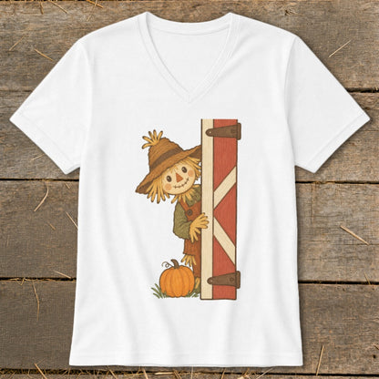 Peeking Scarecrow V-neck