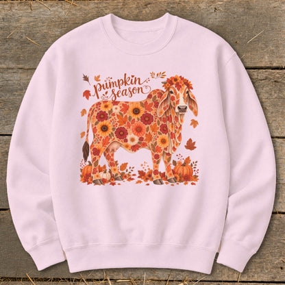 Fall Floral Brahman Cow Sweatshirt