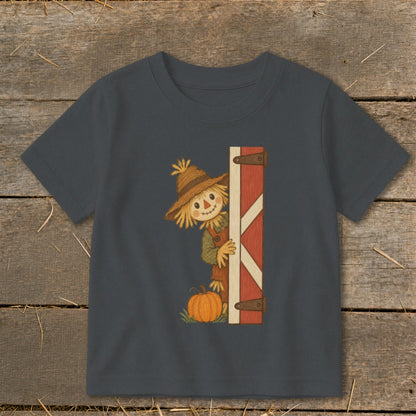 Peeking Scarecrow Toddler Tee