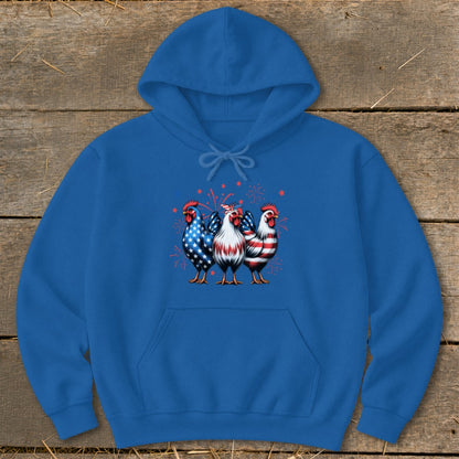 4th of July Chickens Hoodie