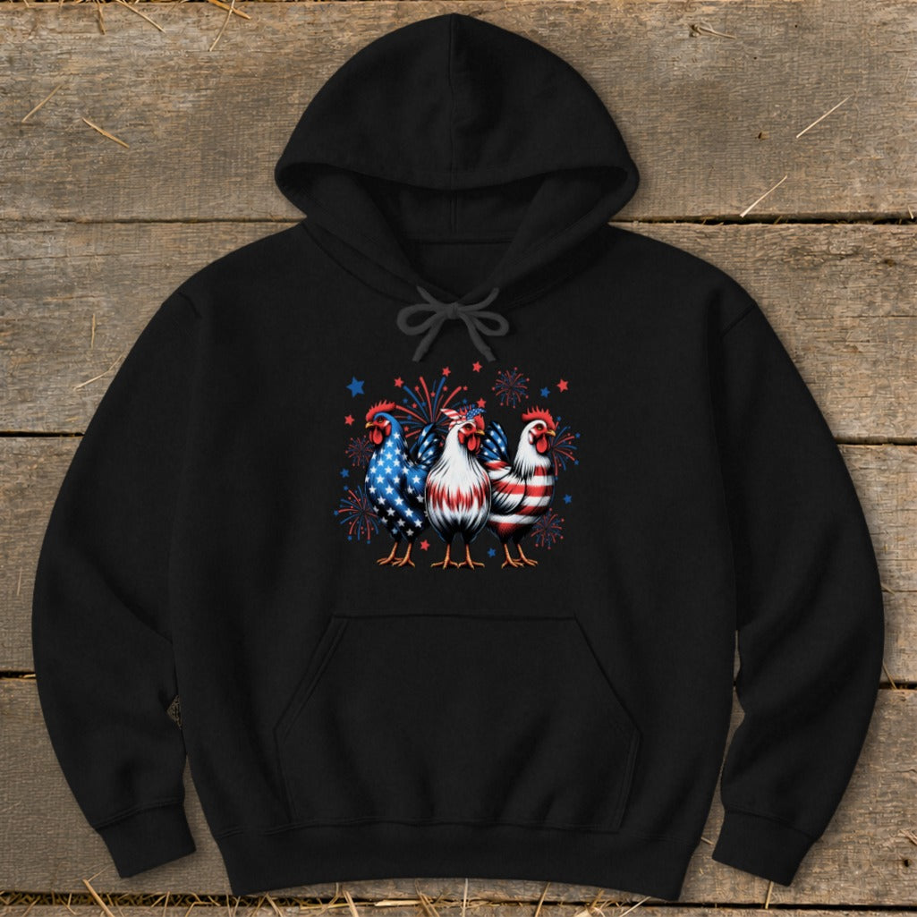 4th of July Chickens Hoodie