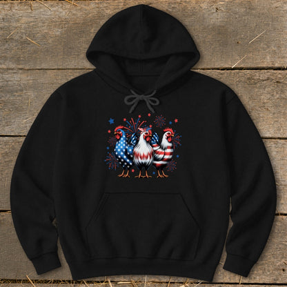 4th of July Chickens Hoodie