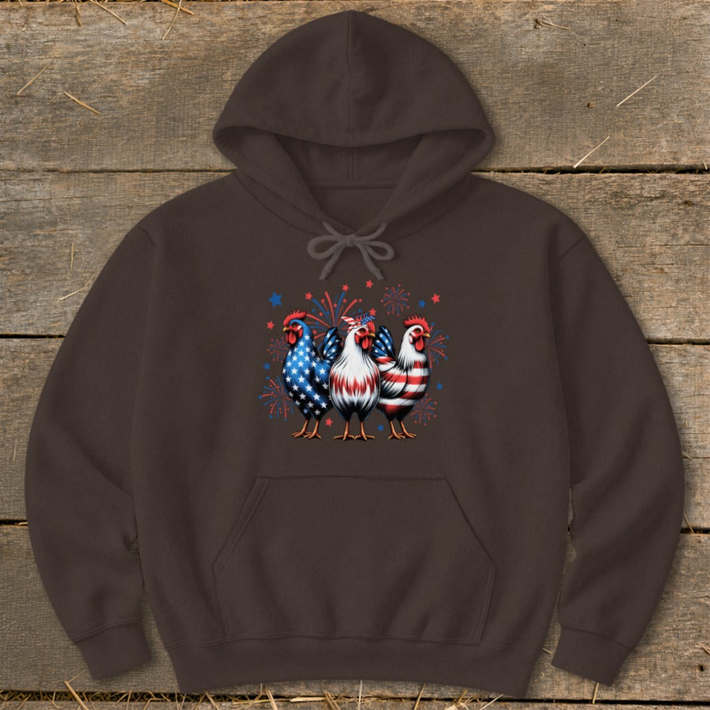 4th of July Chickens Hoodie