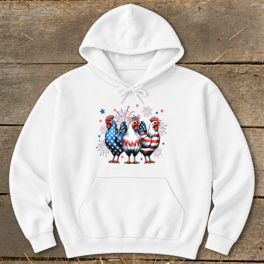 4th of July Chickens Hoodie