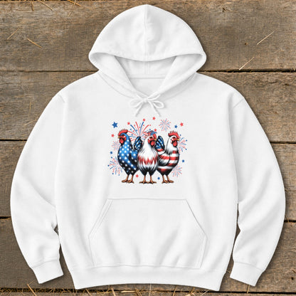 4th of July Chickens Hoodie