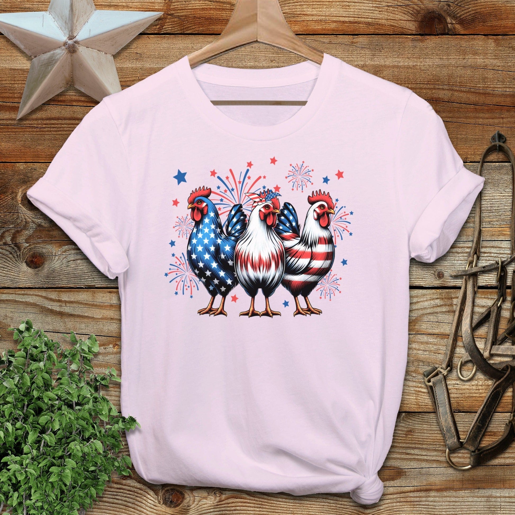 4th of July Chickens Softstyle Tee