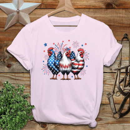 4th of July Chickens Softstyle Tee