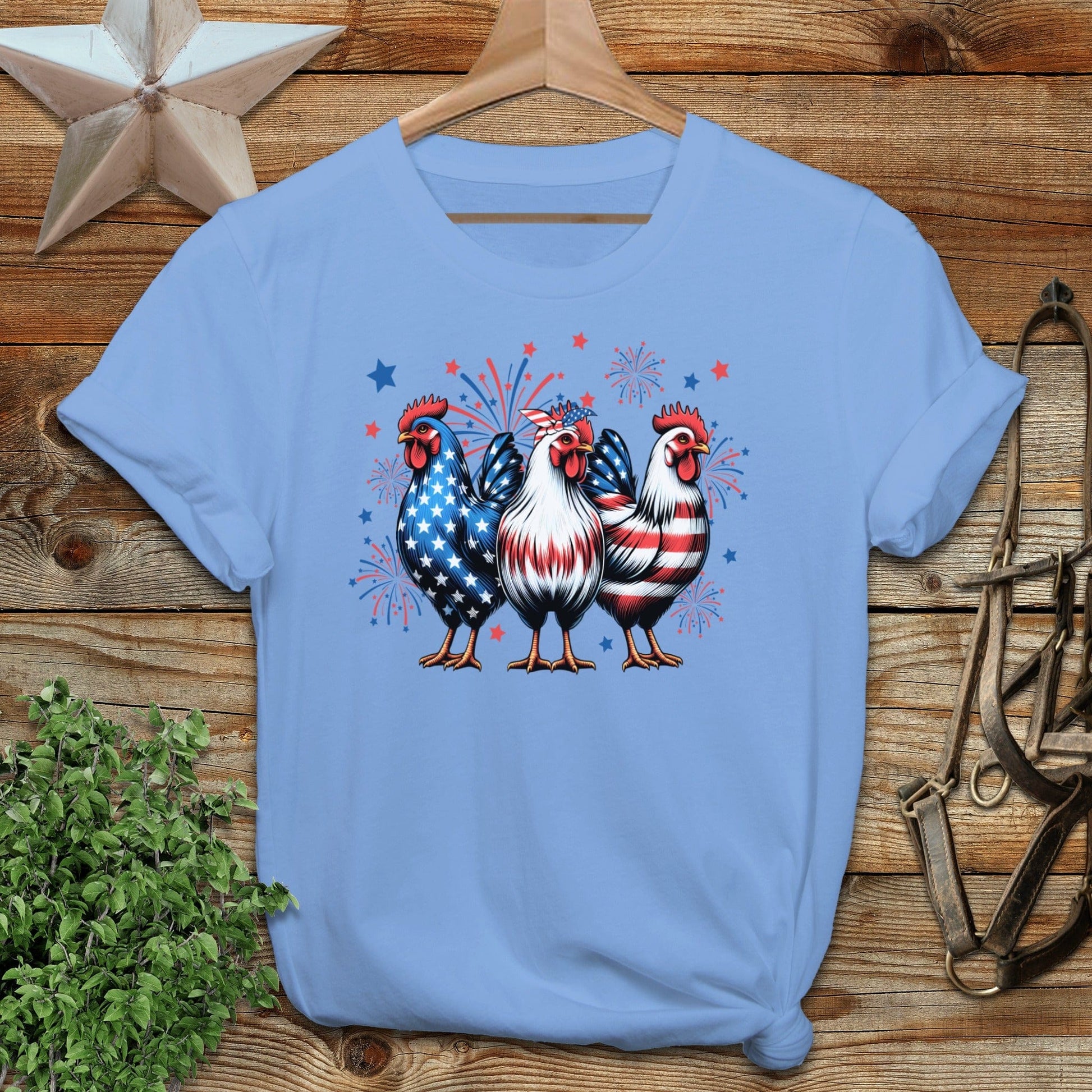 4th of July Chickens Softstyle Tee