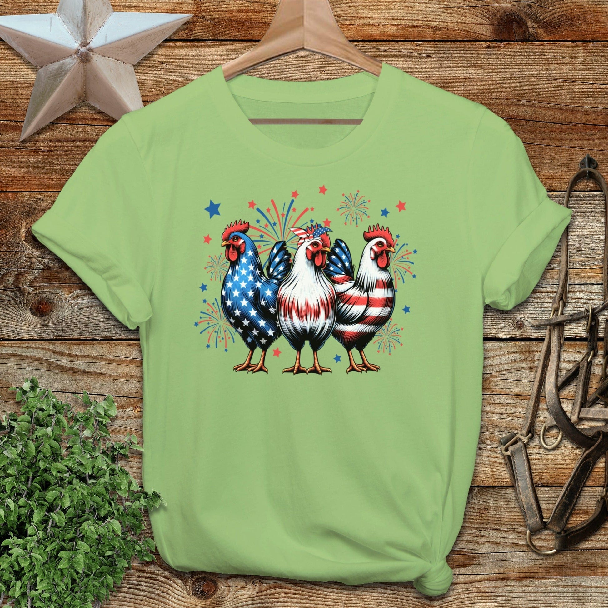 4th of July Chickens Softstyle Tee