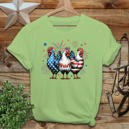 4th of July Chickens Softstyle Tee