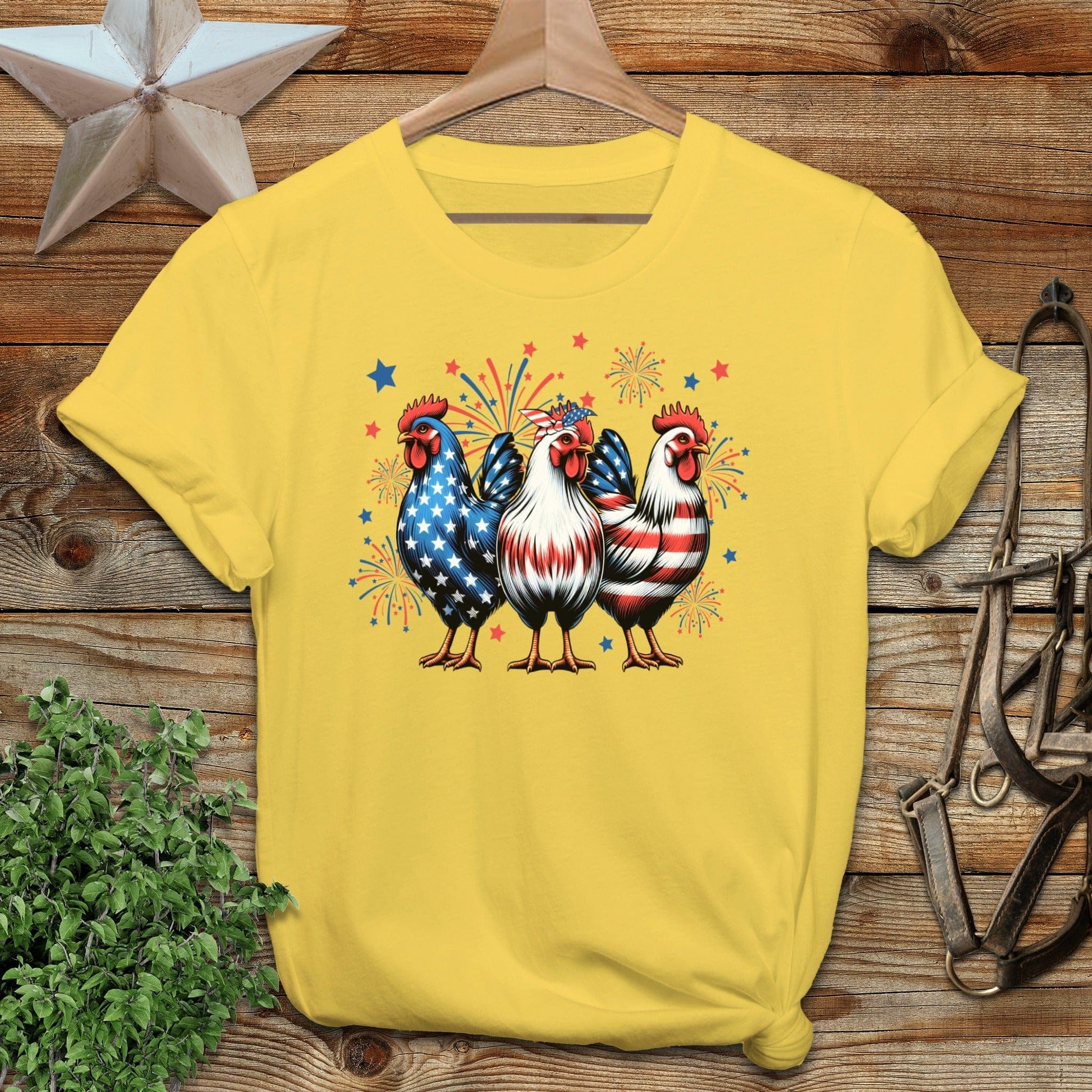 4th of July Chickens Softstyle Tee