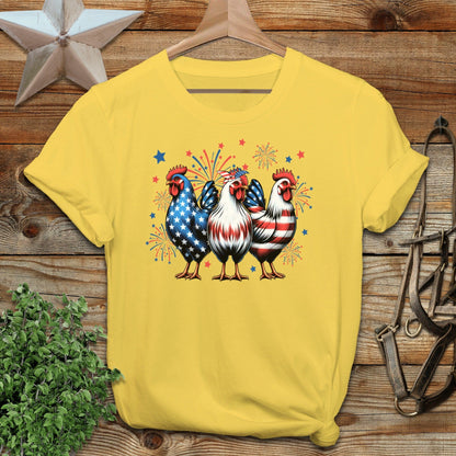 4th of July Chickens Softstyle Tee