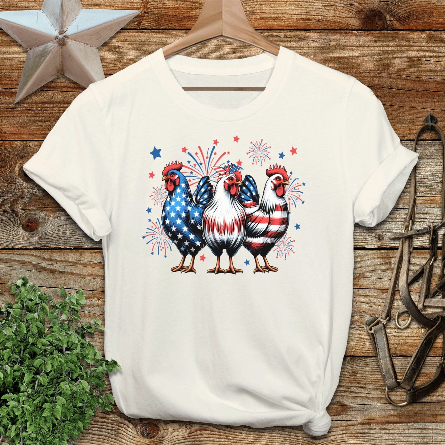 4th of July Chickens Softstyle Tee