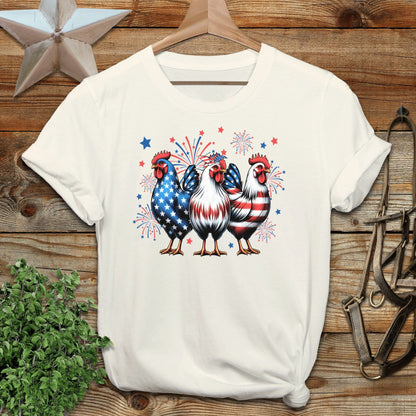 4th of July Chickens Softstyle Tee