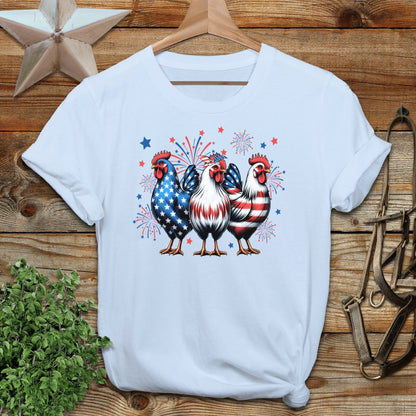 4th of July Chickens Softstyle Tee