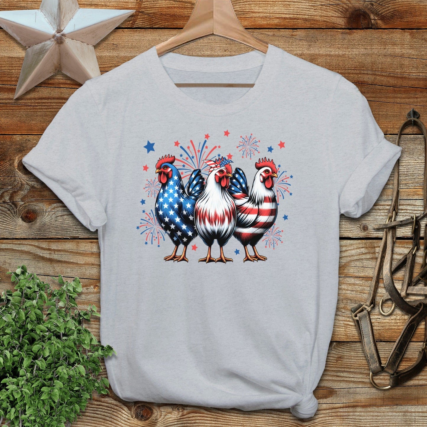 4th of July Chickens Softstyle Tee