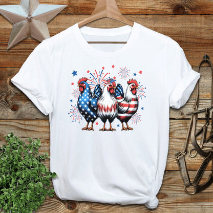 4th of July Chickens Softstyle Tee