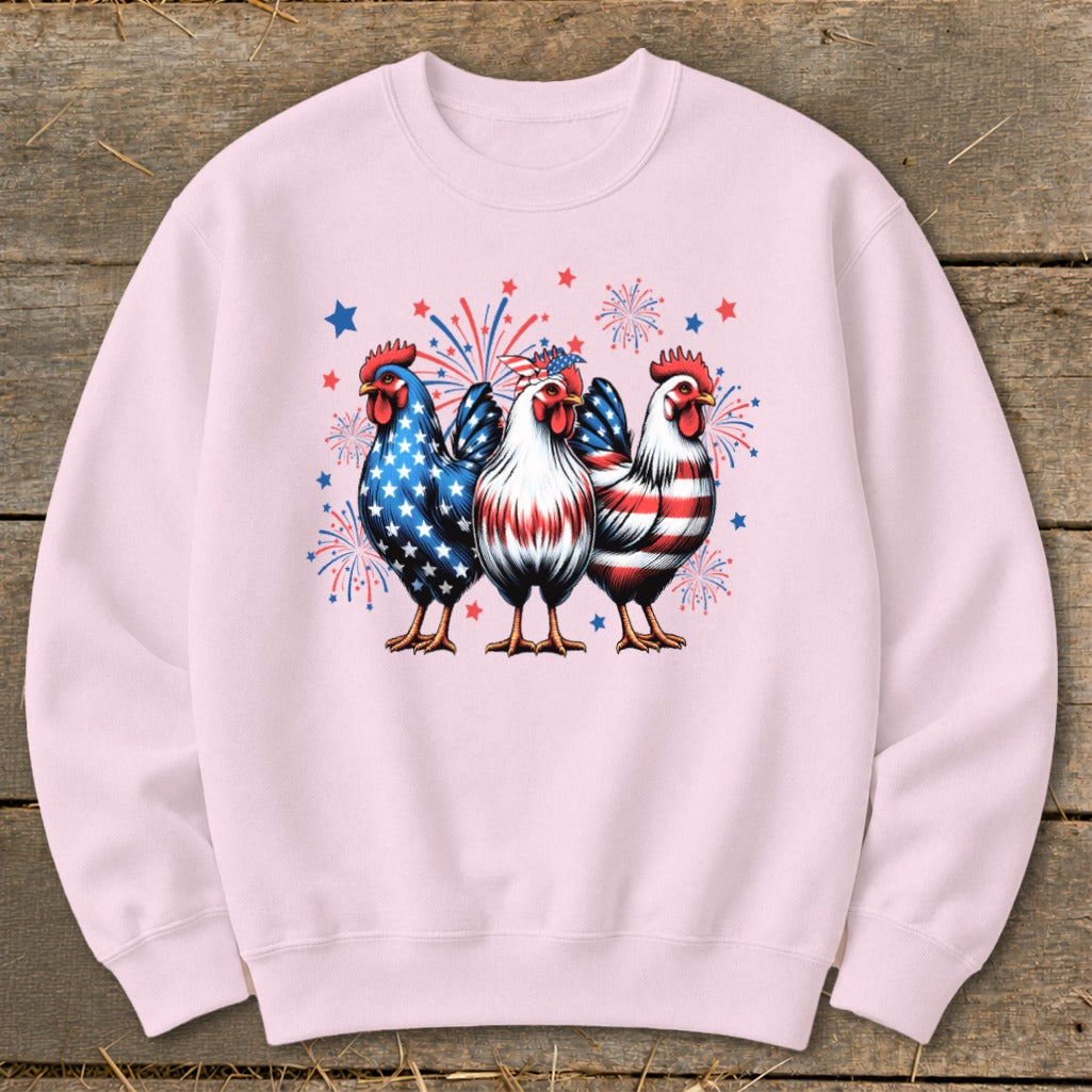 4th of July Chickens Sweatshirt