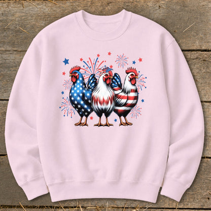4th of July Chickens Sweatshirt