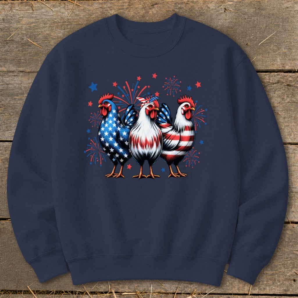 4th of July Chickens Sweatshirt