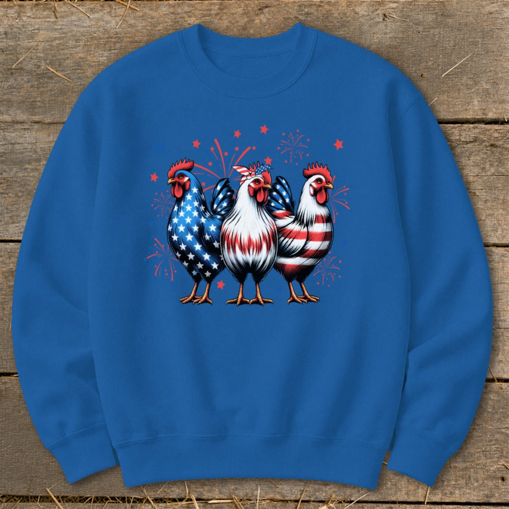 4th of July Chickens Sweatshirt