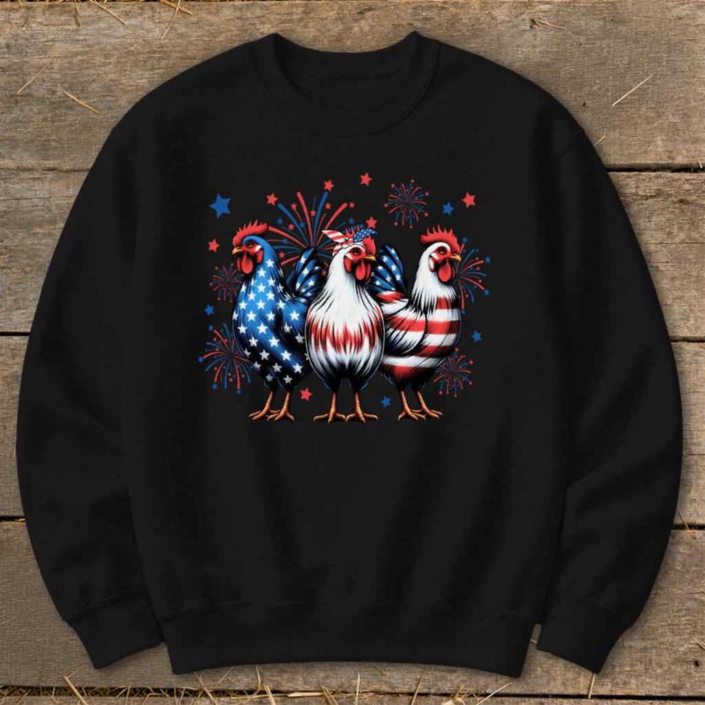 4th of July Chickens Sweatshirt