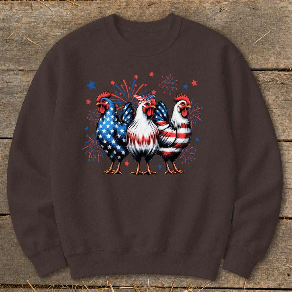 4th of July Chickens Sweatshirt