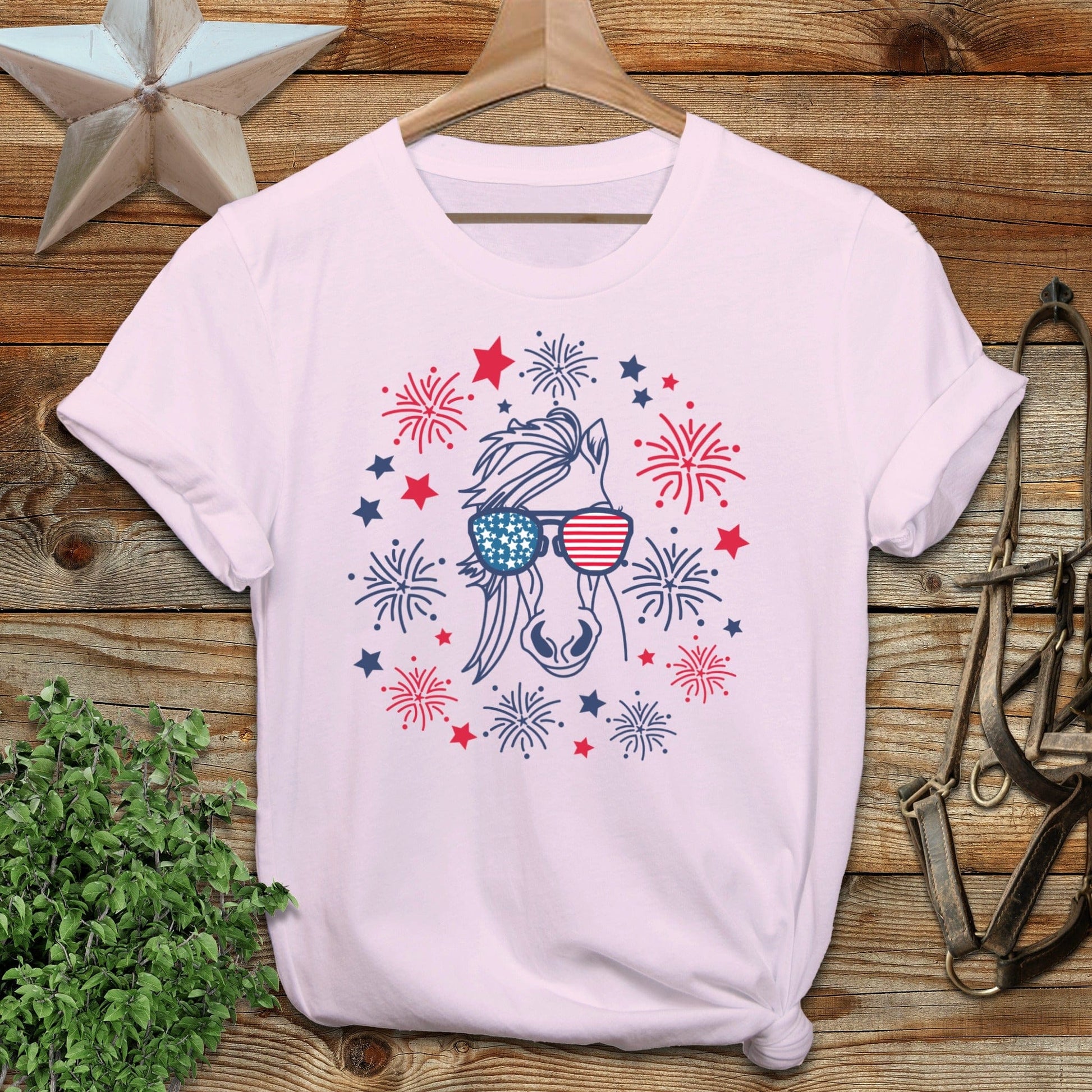 4th of July Horse Softstyle Tee