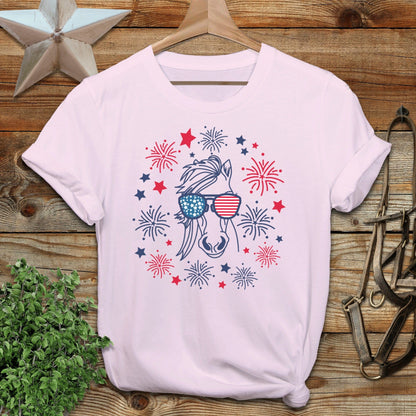 4th of July Horse Softstyle Tee
