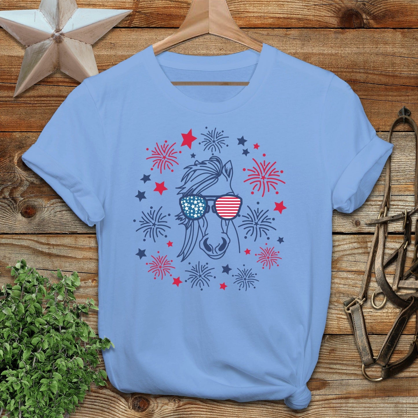 4th of July Horse Softstyle Tee