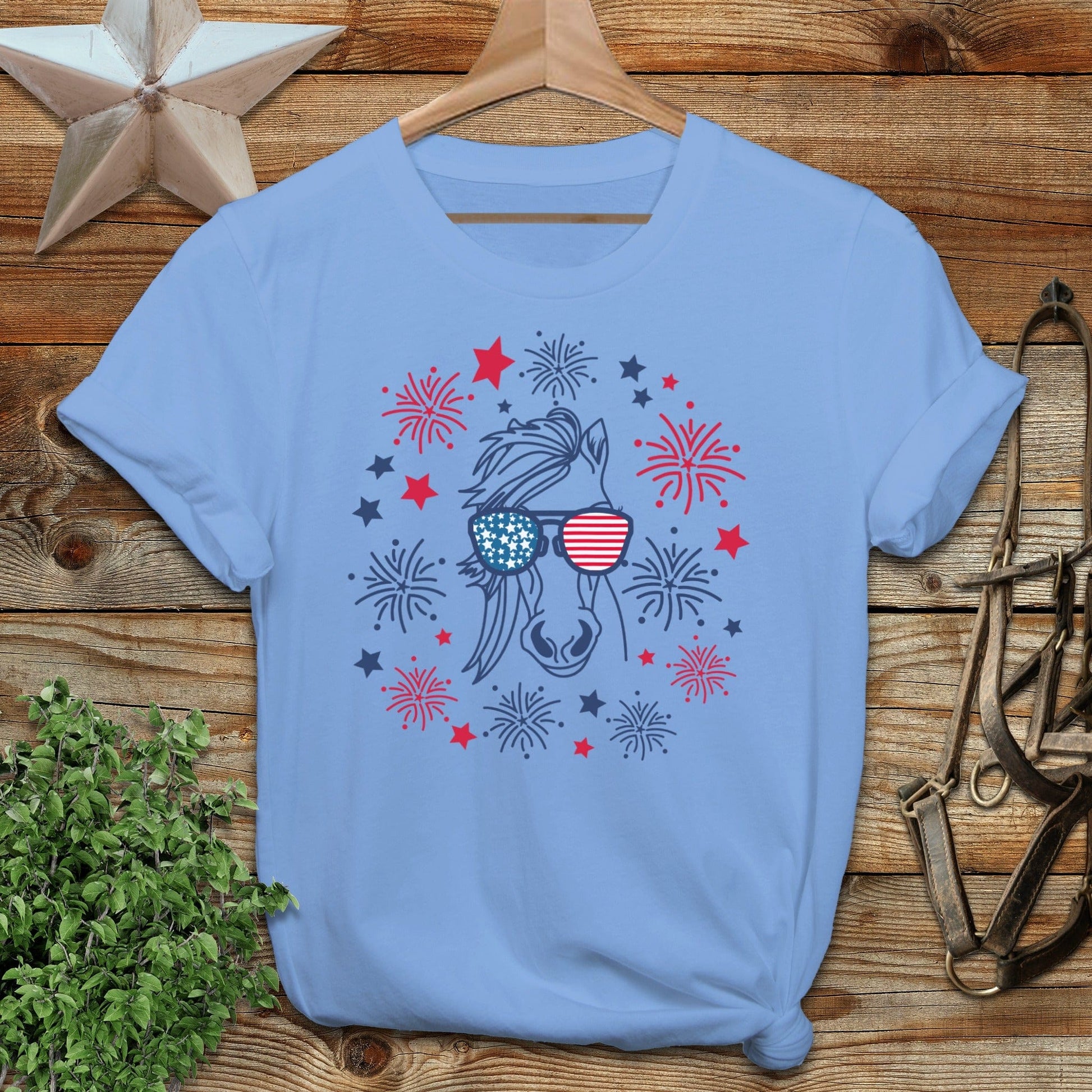 4th of July Horse Softstyle Tee