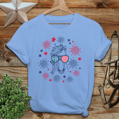 4th of July Horse Softstyle Tee