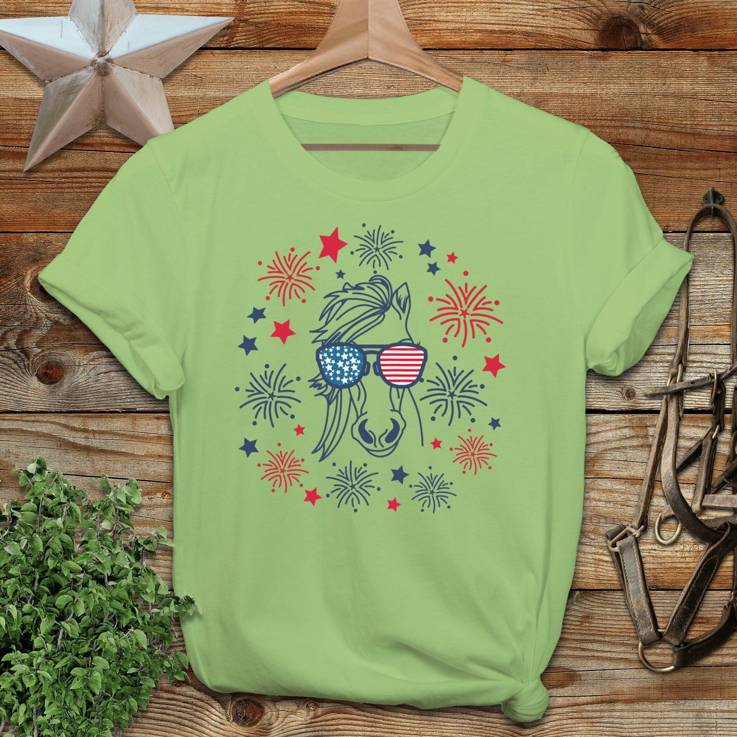 4th of July Horse Softstyle Tee