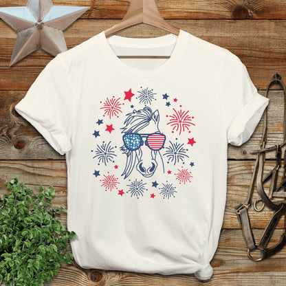 4th of July Horse Softstyle Tee