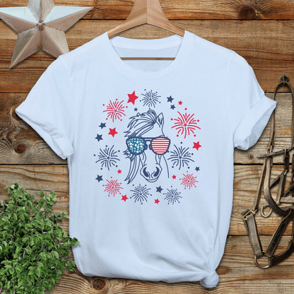 4th of July Horse Softstyle Tee