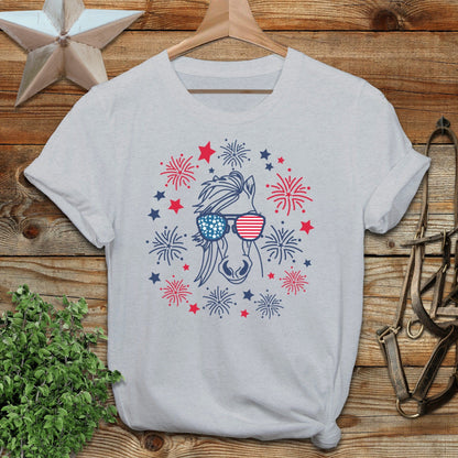 4th of July Horse Softstyle Tee
