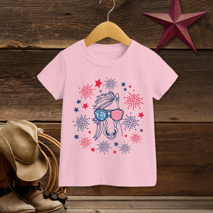 4th of July Horse T-Shirt (Toddler)