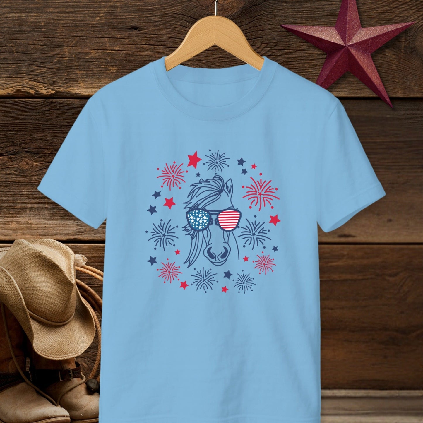 4th of July Horse T-Shirt (Youth)