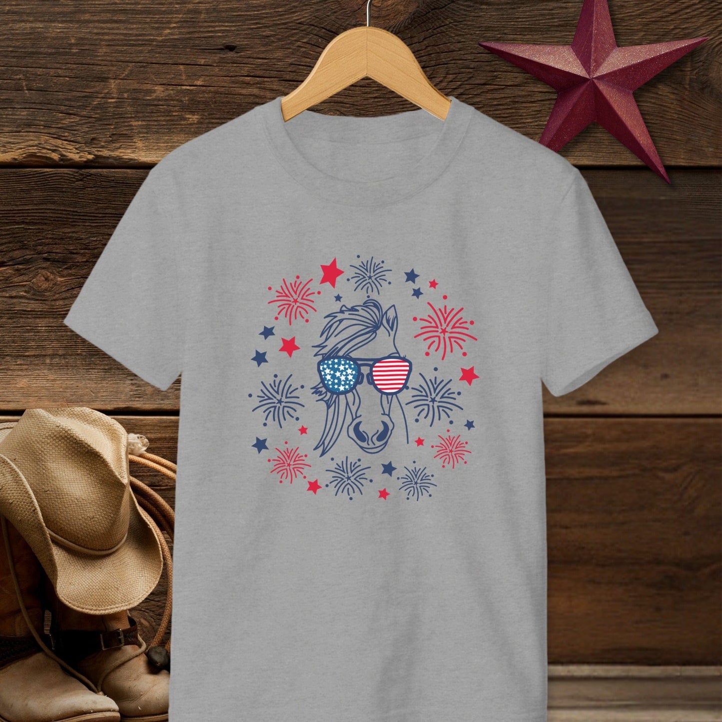 4th of July Horse T-Shirt (Youth)