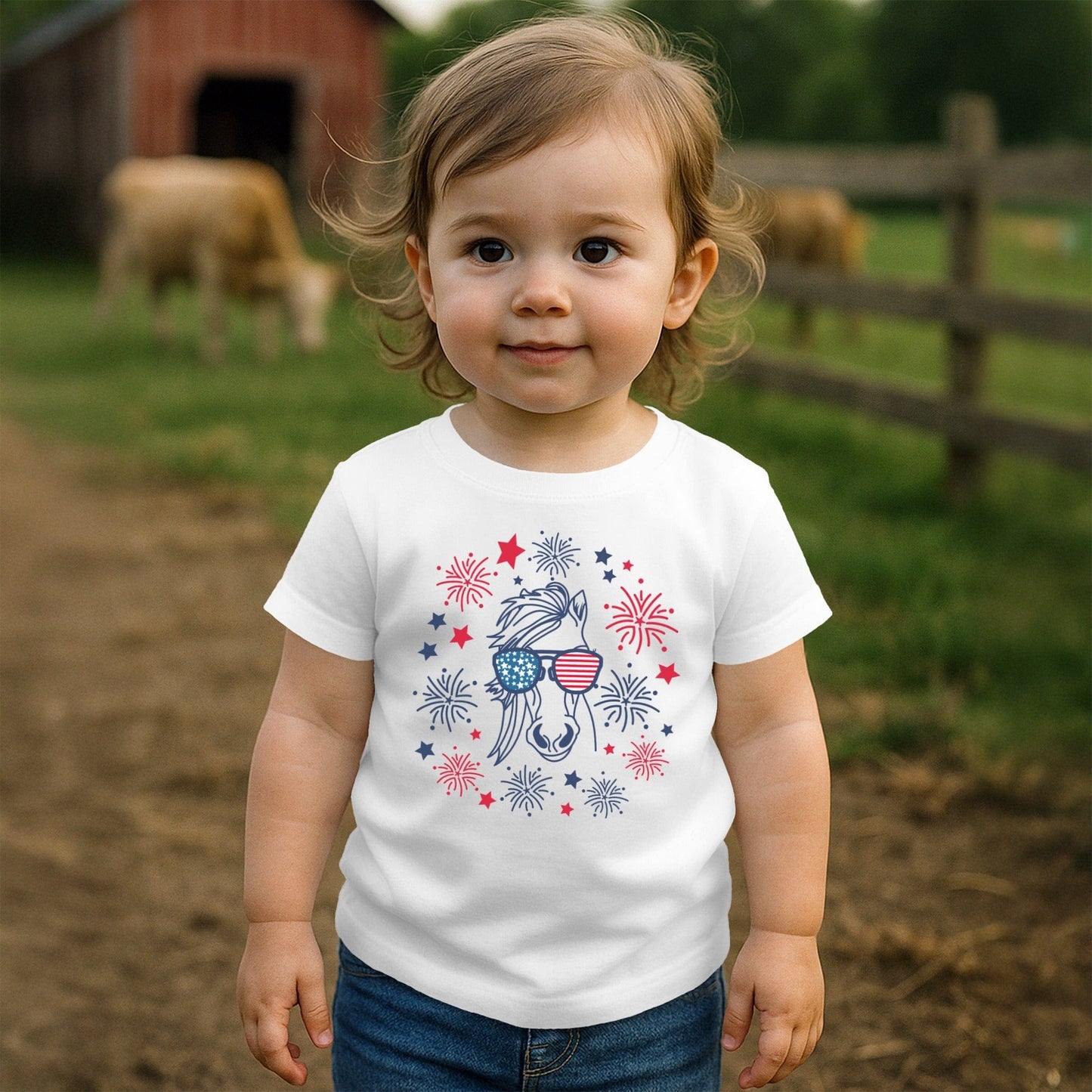4th of July Horse T-shirt (Toddler)