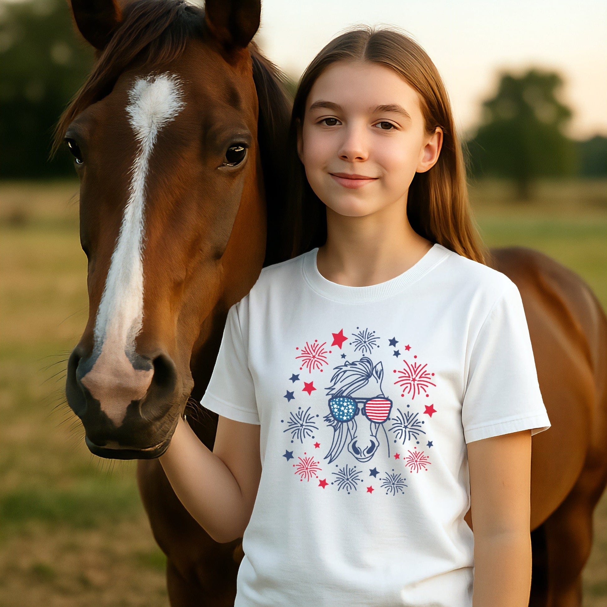 4th of July Horse T-shirt (Youth)