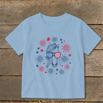 4th of July Horse Toddler Tee