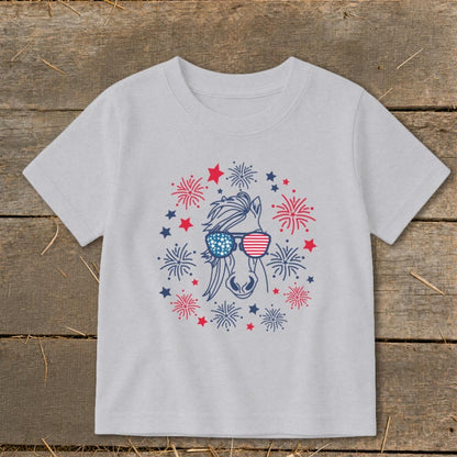 4th of July Horse Toddler Tee