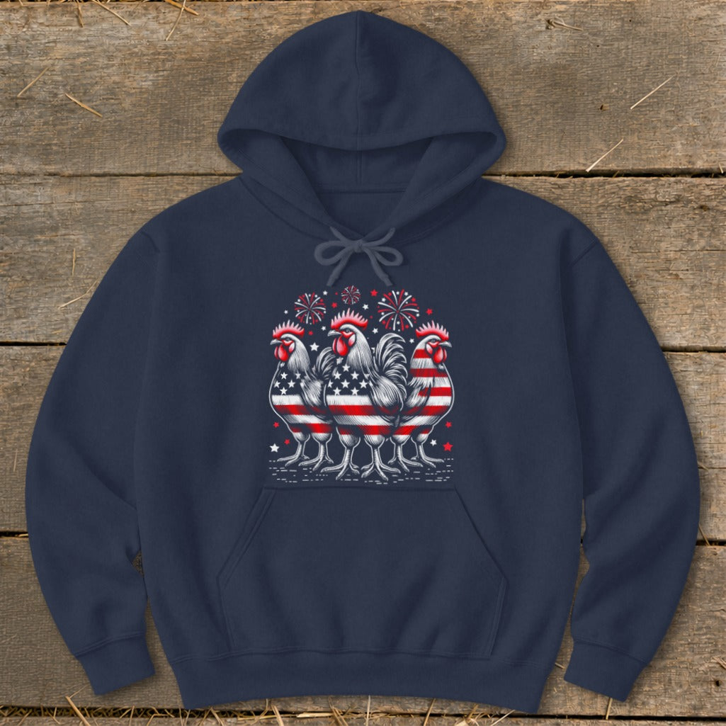 4th of July Roosters Hoodie