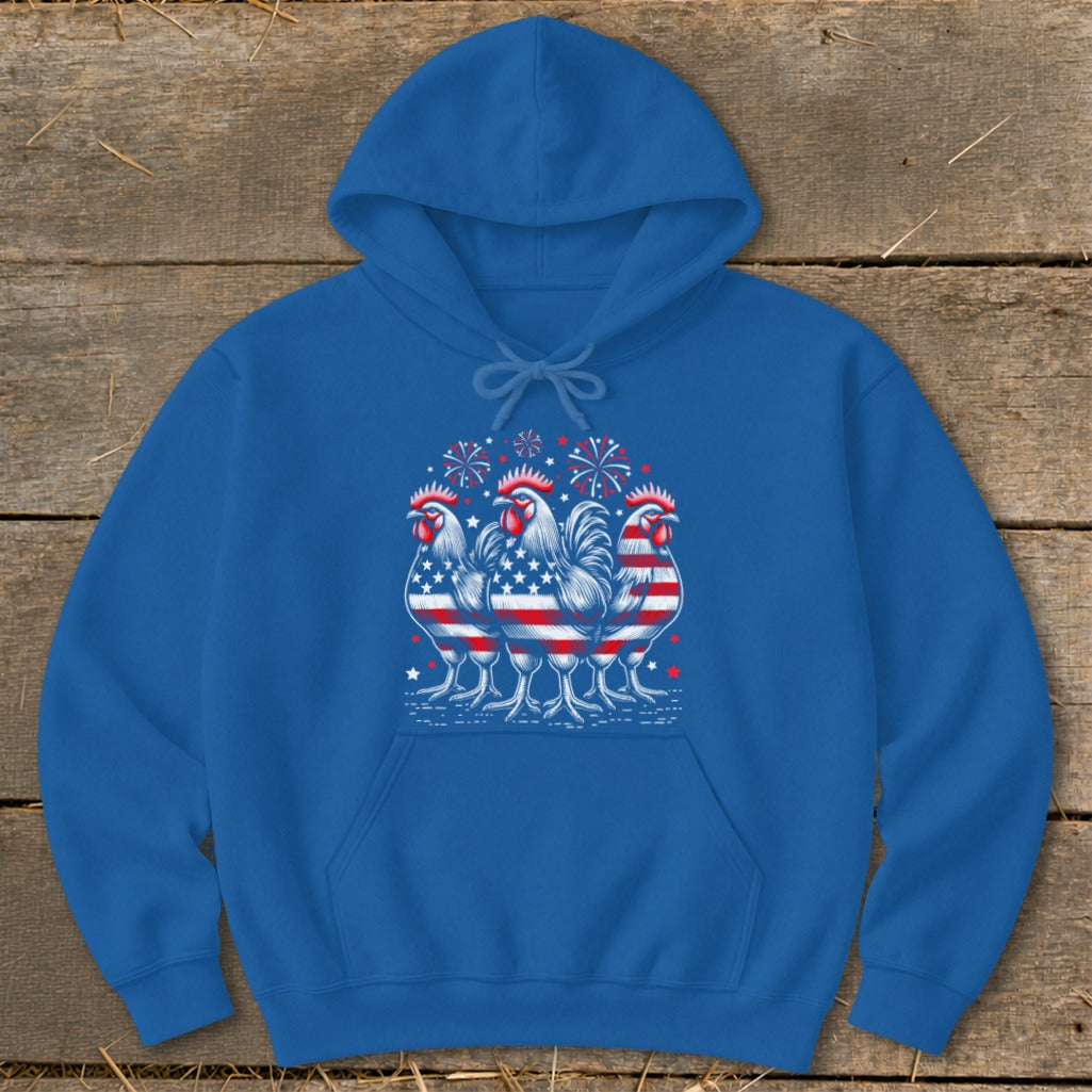 4th of July Roosters Hoodie
