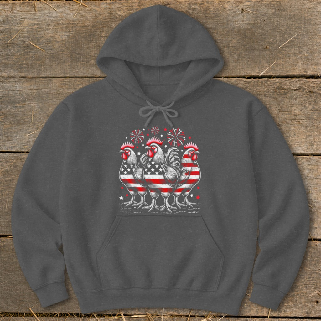 4th of July Roosters Hoodie